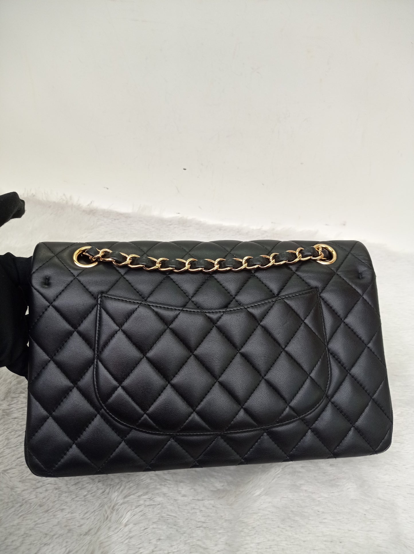 Chanel Medium Lamb Black GHW DF #29