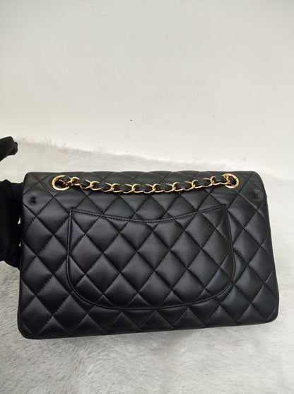 Chanel Medium Lamb Black GHW DF #29