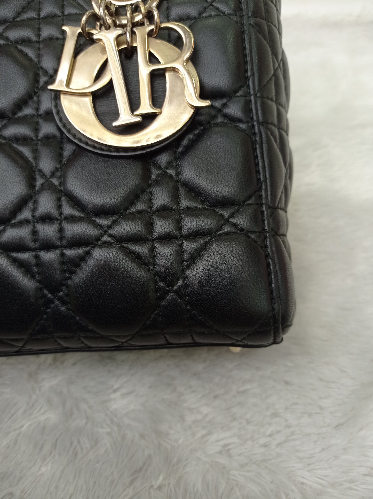 Lady Dior Small Lamb Black GHW 2018