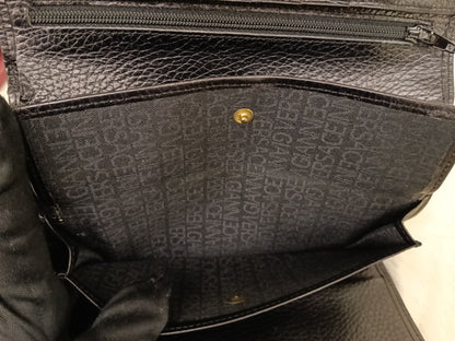 Gianni Versace Medusa Trifold Wallet Grained Black GHW