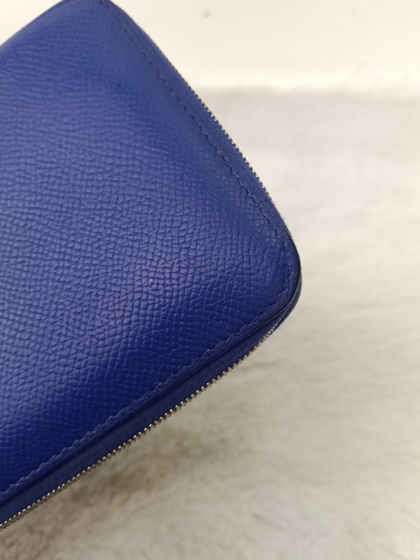 Hermes Azap Long Wallet Epsom Blue Saphire PHW #P square