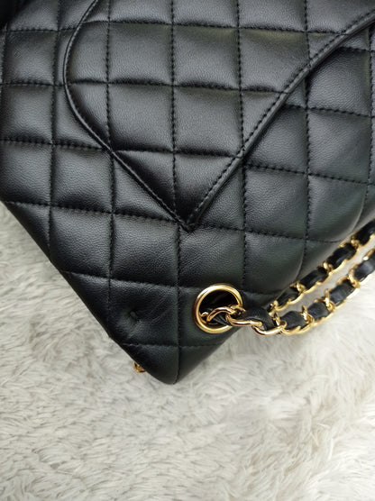 Chanel Medium Lamb Black GHW DF #29