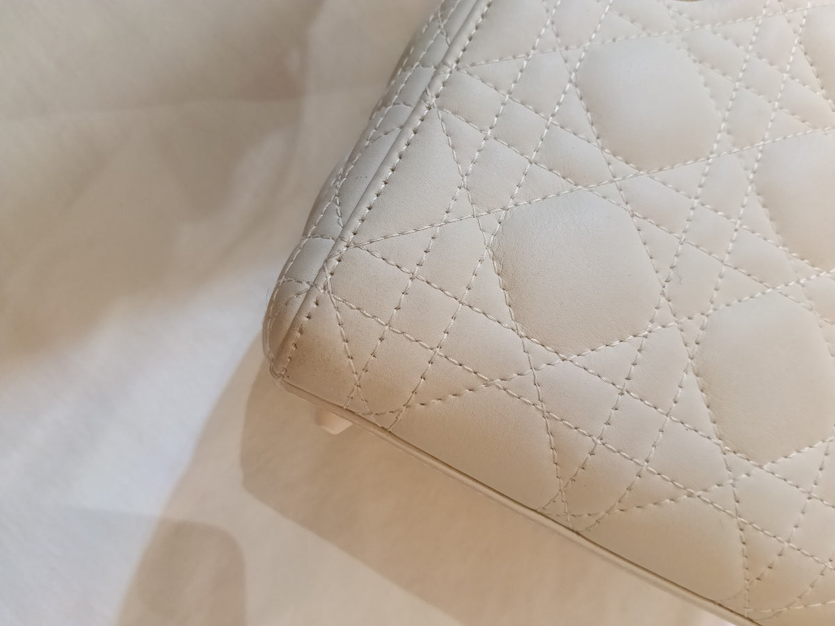 Lady Dior Mini Cannage Ultra Matte White 2020