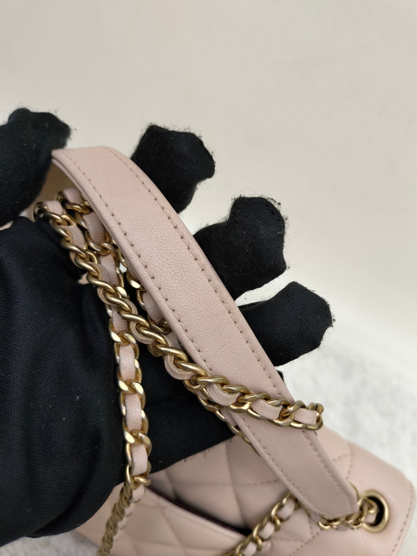 Chanel Diana Flap Small Lamb Light Beige GHW #20