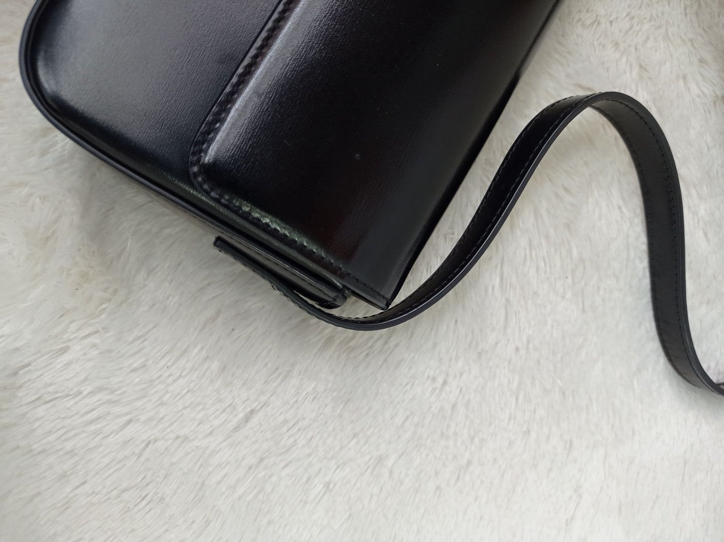 Celine Triomphe Shoulder Calfskin Black GHW 2022