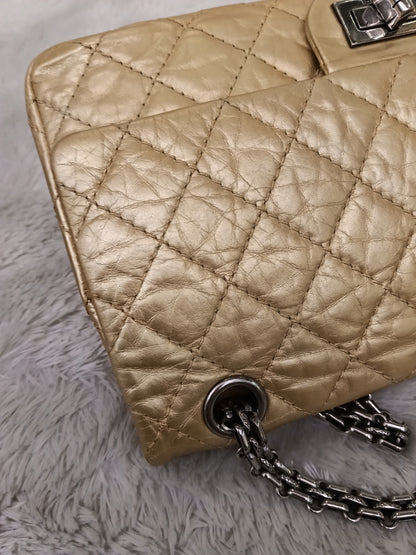 Chanel Reissue 225 Calfskin Gold RHW DF #12