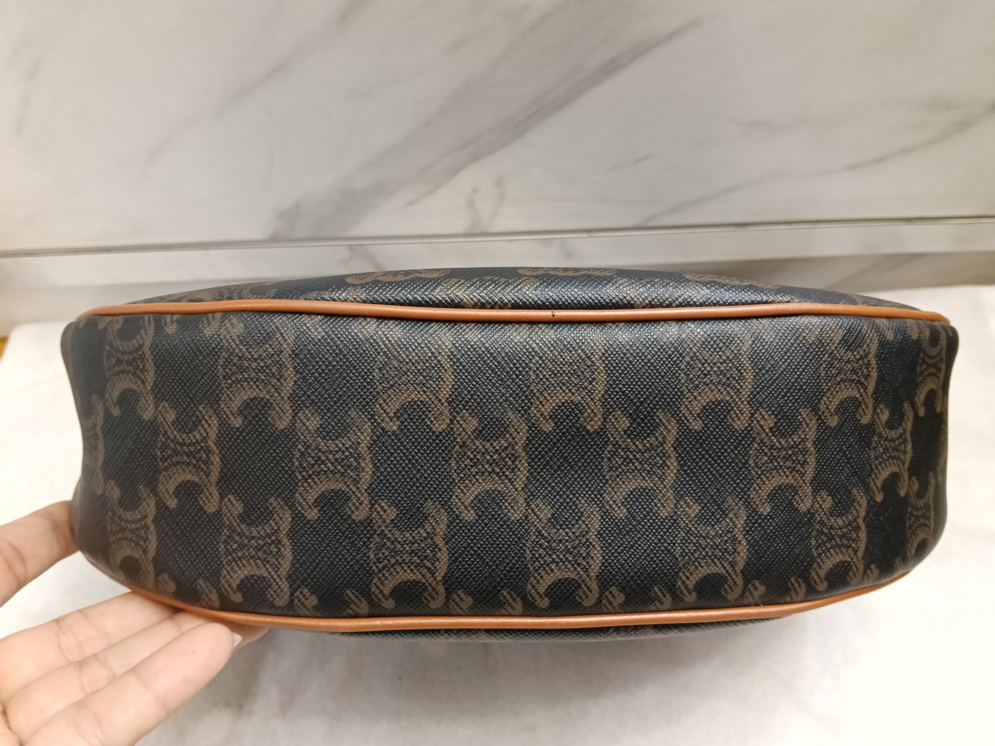 Celine Ava Triomphe Calfskin Tan GHW 2023