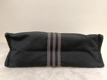 Hermes Fourre Tout Clutch Canvas Black Gray