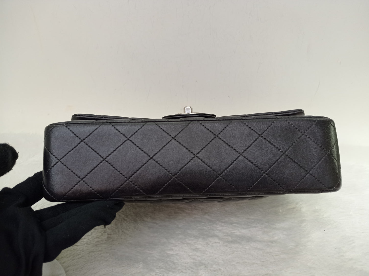 Chanel Medium Lamb Black SHW DF #16