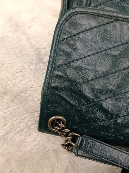 YsL Niki Medium Calfskin Emerald Green RHW 2018