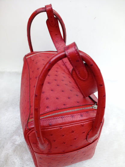 Lindy 26 Ostrich Rouge De Coeur PHW #X