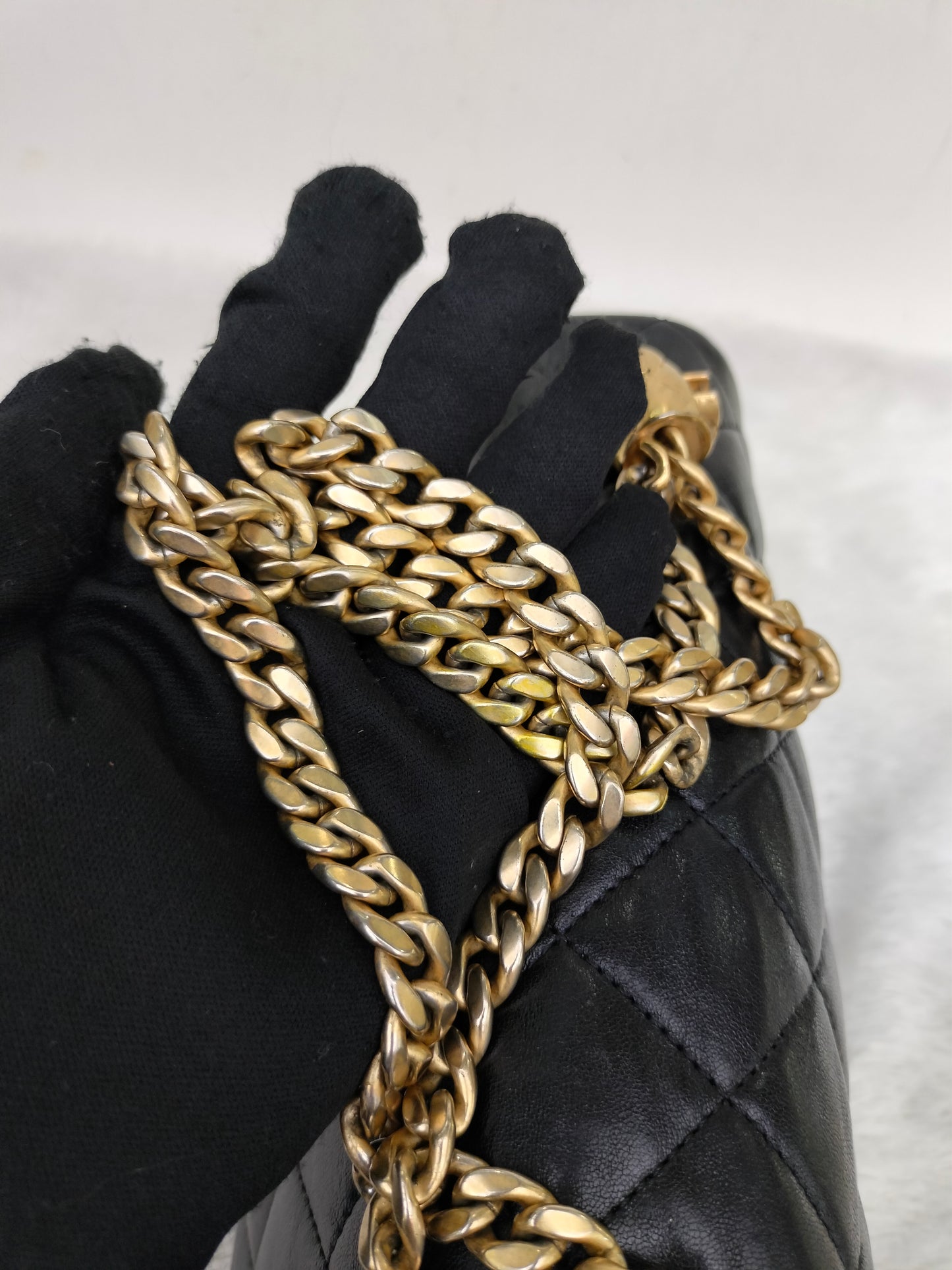 Chanel Small Pillow Crush Flap Lamb Black GHW (CHIP)