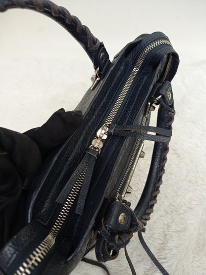 Balenciaga Mini City Edge Navy SHW