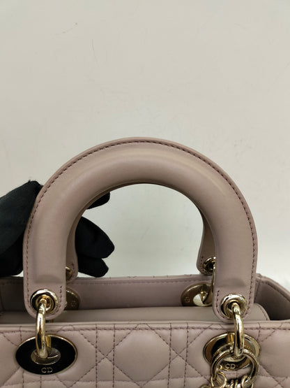 Lady Dior Small Lamb Taupe GHW 2017