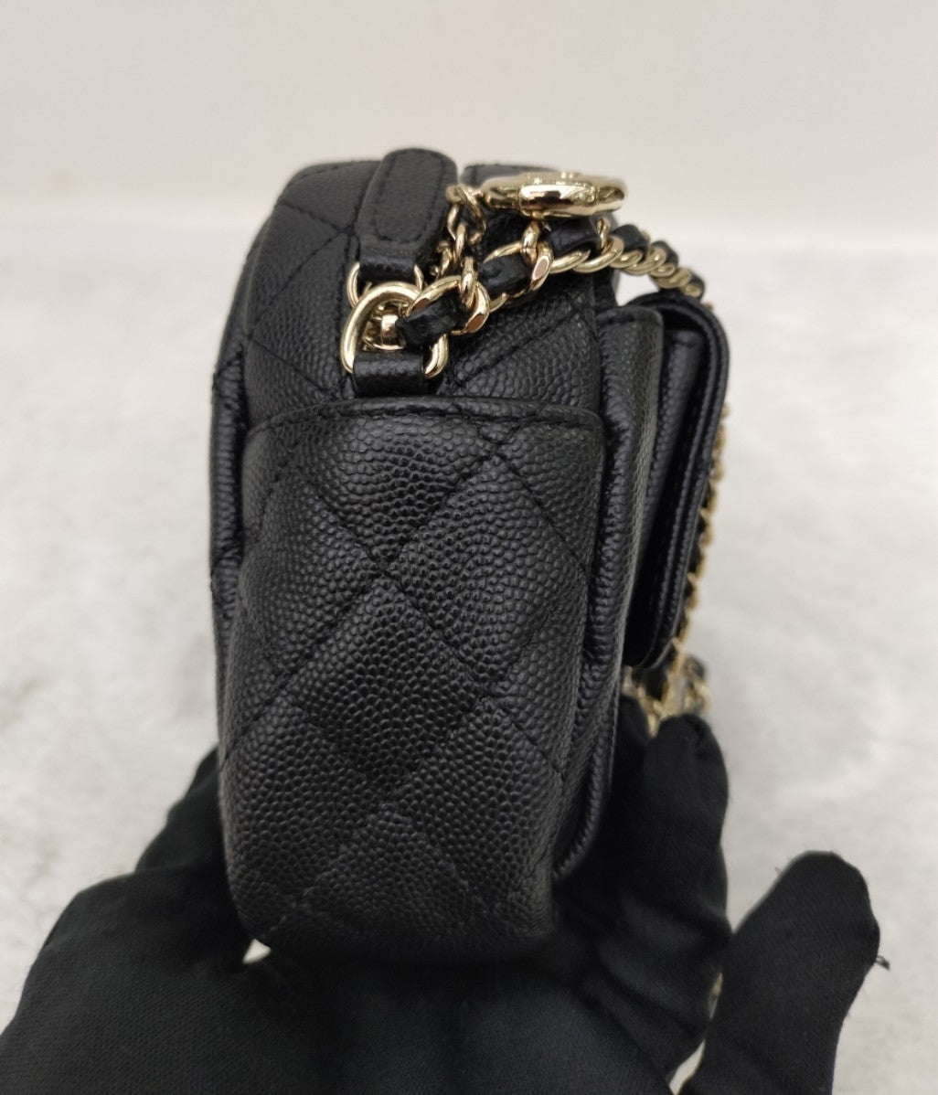 Chanel Day Camera Case Caviar Black GHW #27