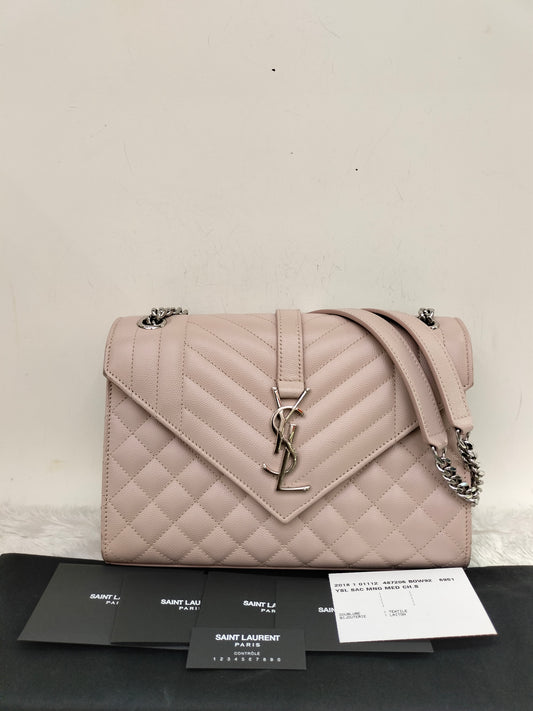 YsL Envelope Medium Grained Marble Pink SHW 2018