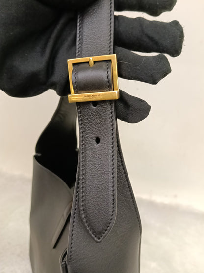 YsL Le 5 A 7 Supple Small Calfskin Black GHW 2026