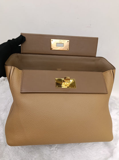 Hermes 2424 29 Togo Biscuit Alezan GHW #Z