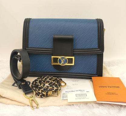 LV Dauphine NV MM Epi Navy Noir 2020