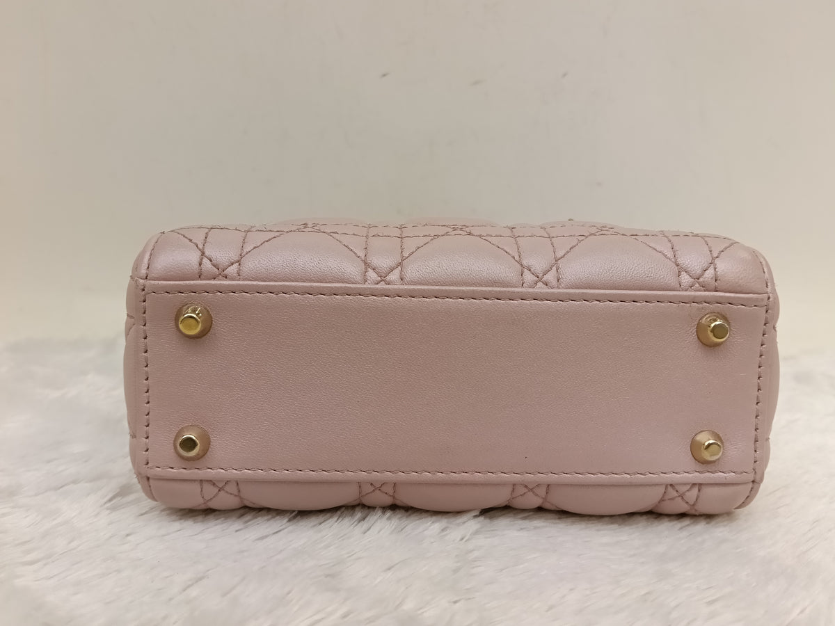 Lady Dior Mini Lamb Lotus GHW 2017