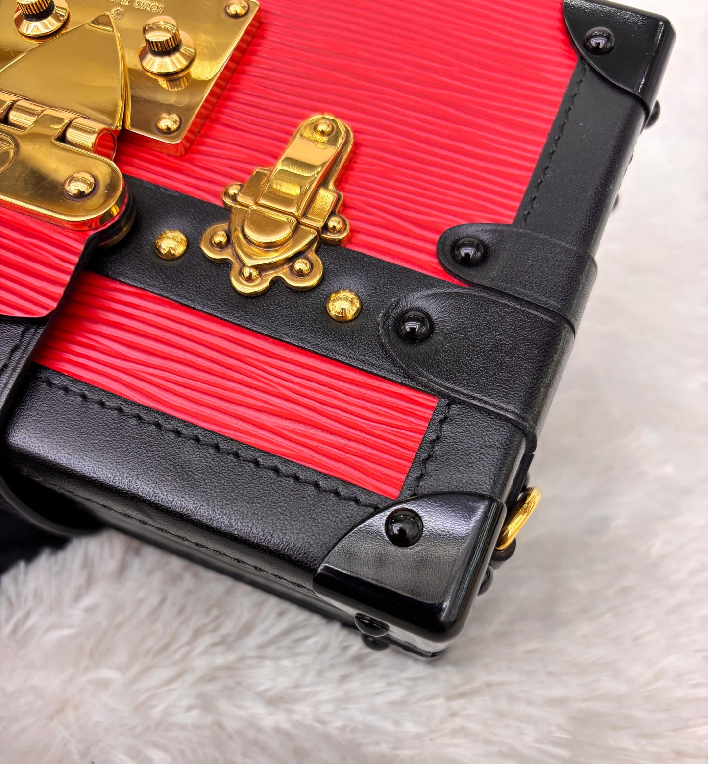 LV Petite Malle Epi Coquelicot Black 2015