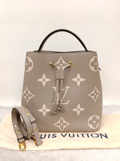 LV Neo Noe MM Monogram Empreinte Tourterelle Creme (CHIP)