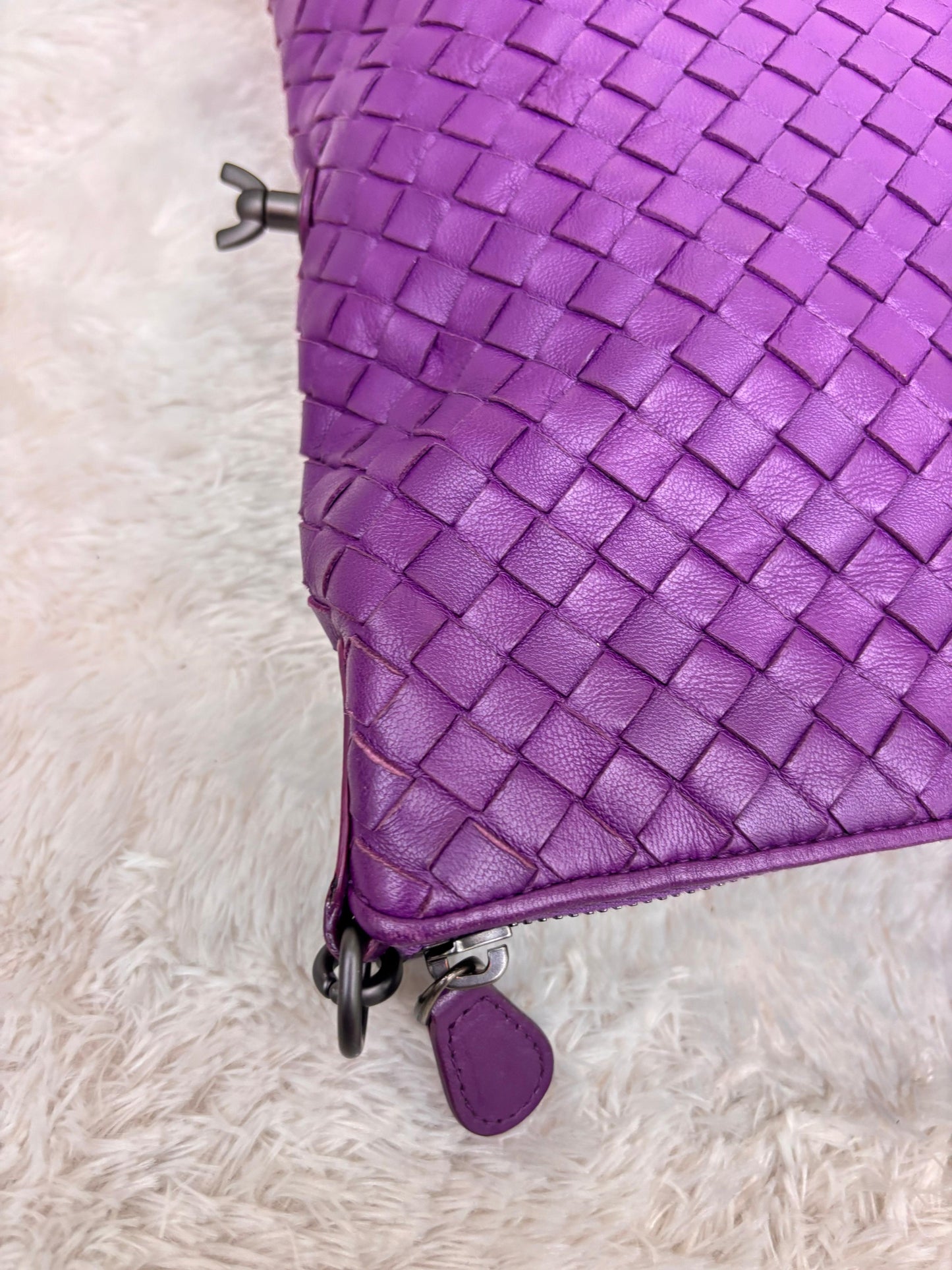 Bottega Veneta Convertible Intrecciato Medium 3 Ways Purple RHW