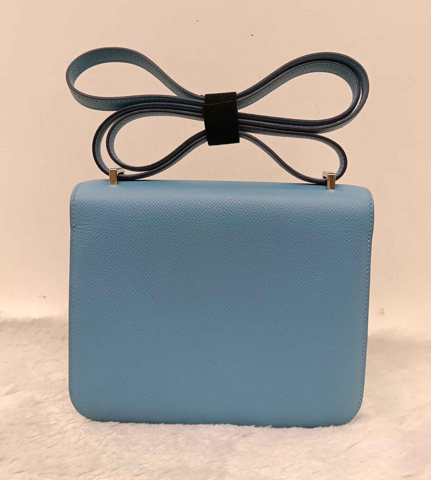 Hermes Constance 18 Epsom Bleu De Nord Rouge De Coeur Enamel PHW #Y