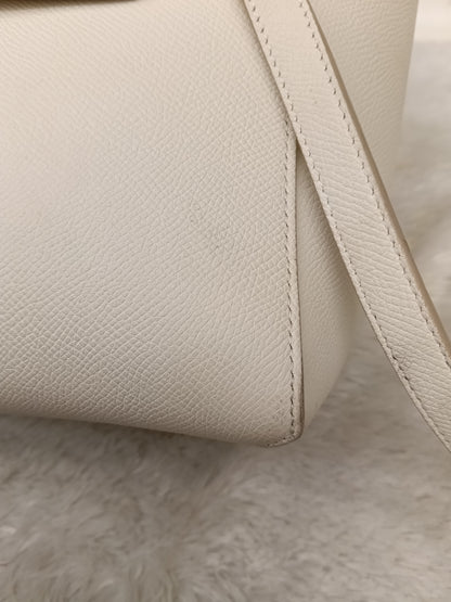 Celine Micro Belt Grained White GHW 2017