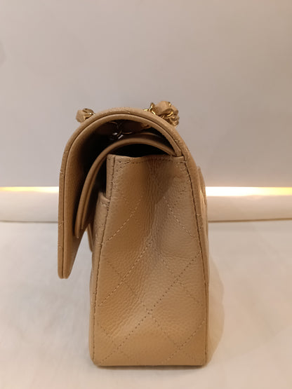 Chanel Small Caviar Beige GHW DF (CHIP)