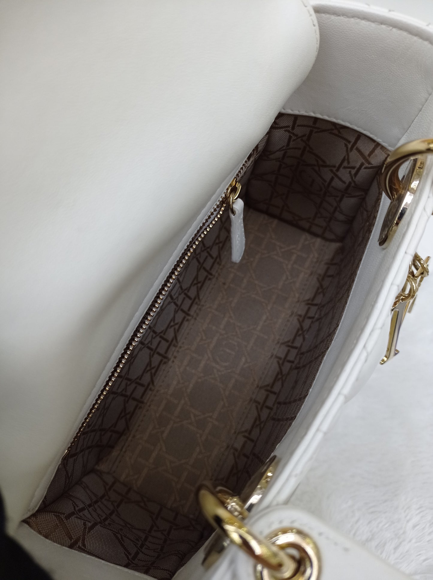 Lady Dior Small Lamb White LGHW 2019