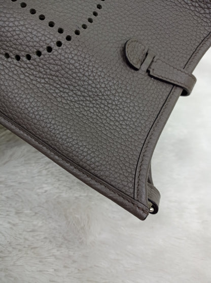 Hermes Mini Evelyne Clem Etain PHW #X