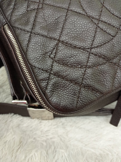 Chanel CC Mark Shoulder Caviar Dark Brown SHW #11