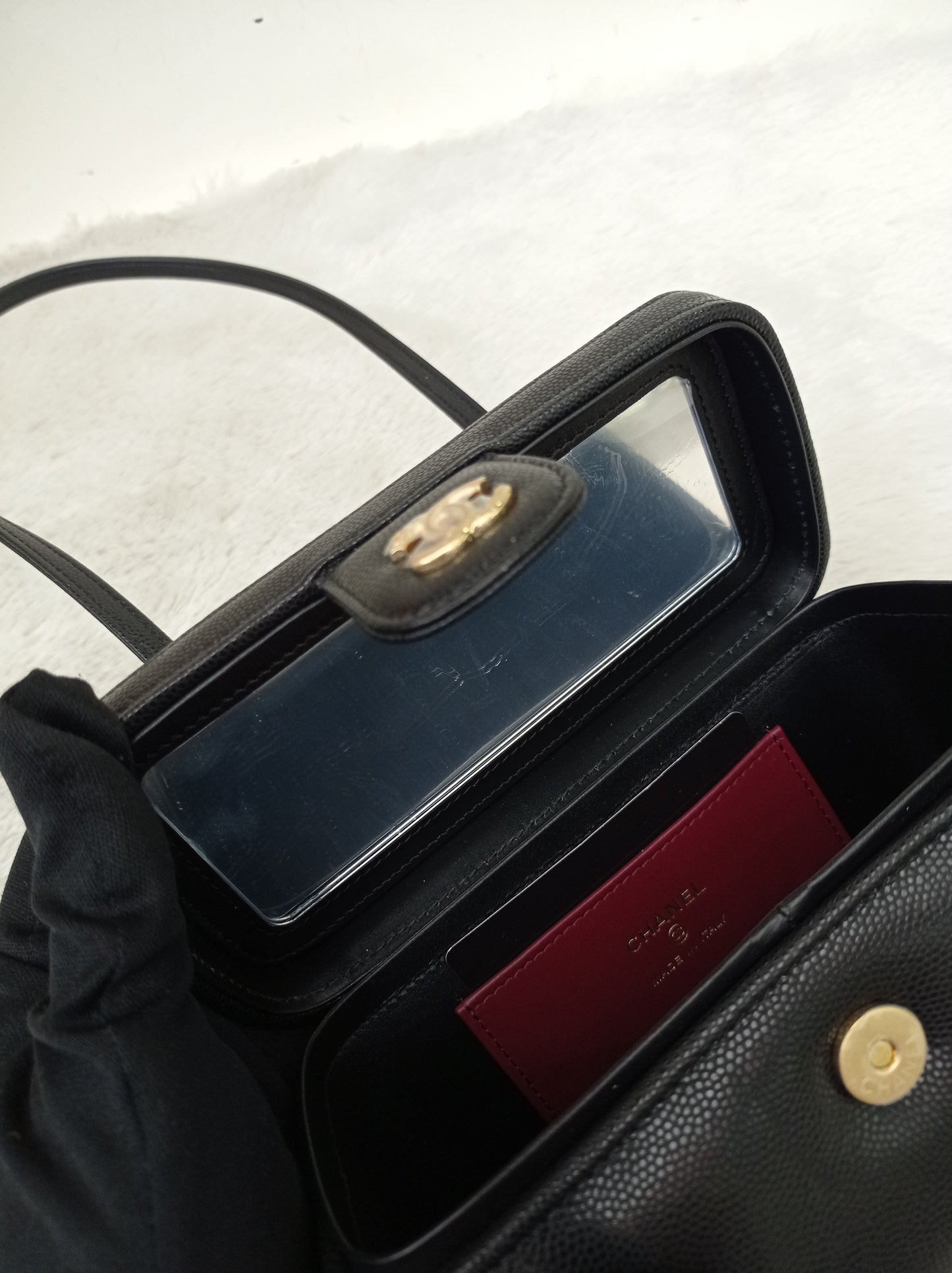 *NEW* Chanel Preppy Coco Long Vanity with Straps Black Caviar GHW (CHIP)
