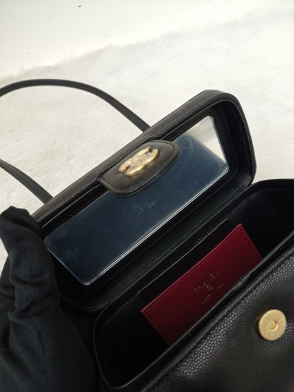 *NEW* Chanel Preppy Coco Long Vanity with Straps Black Caviar GHW (CHIP)