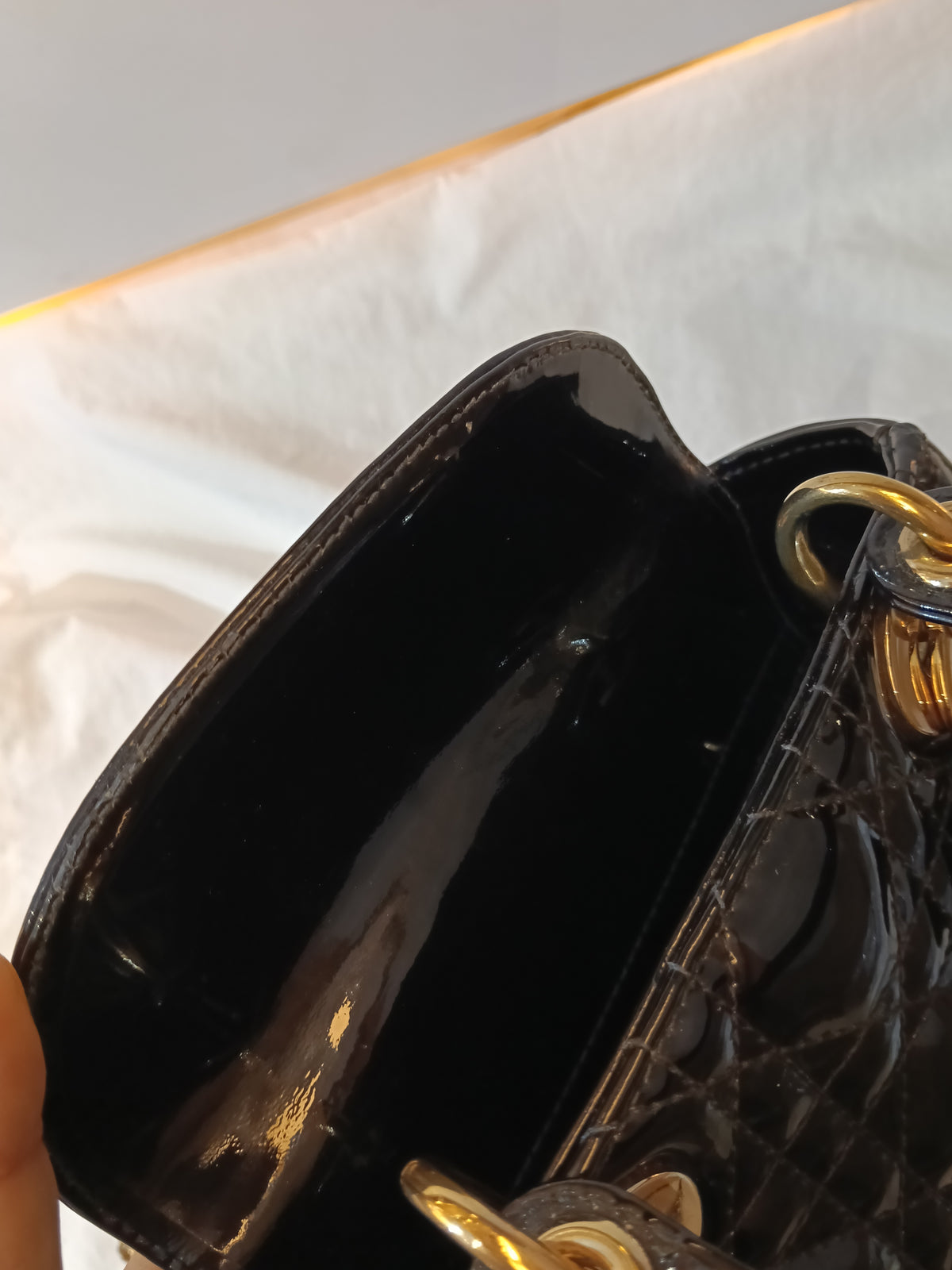 Lady Dior Mini Patent Black GHW 2019