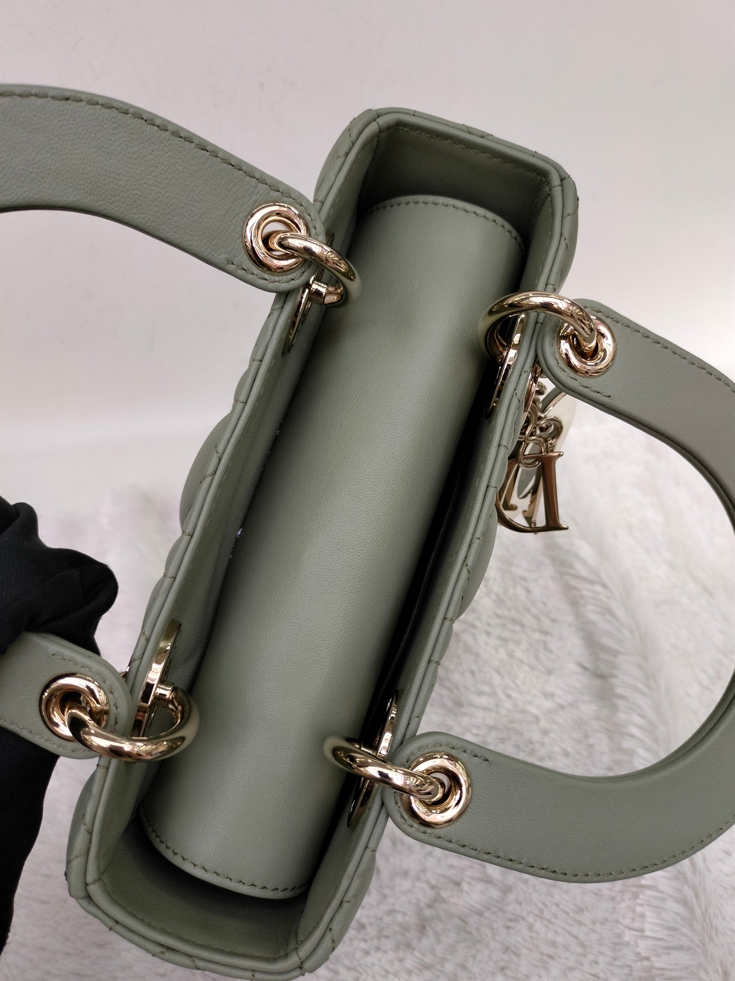 Lady Dior Small Lamb Sage GHW 2023