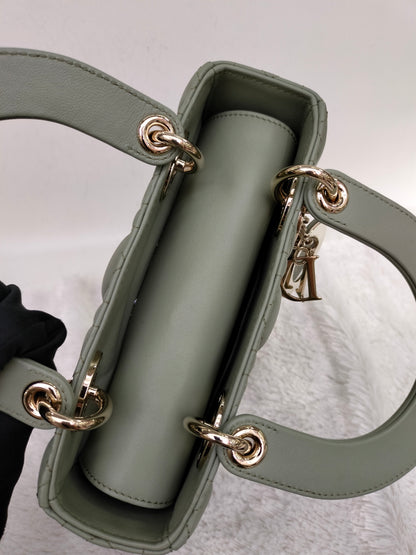 Lady Dior Small Lamb Sage GHW 2023
