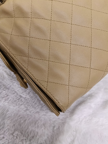 Chanel C25 Medium Caviar Dark Beige GHW (CHIP)