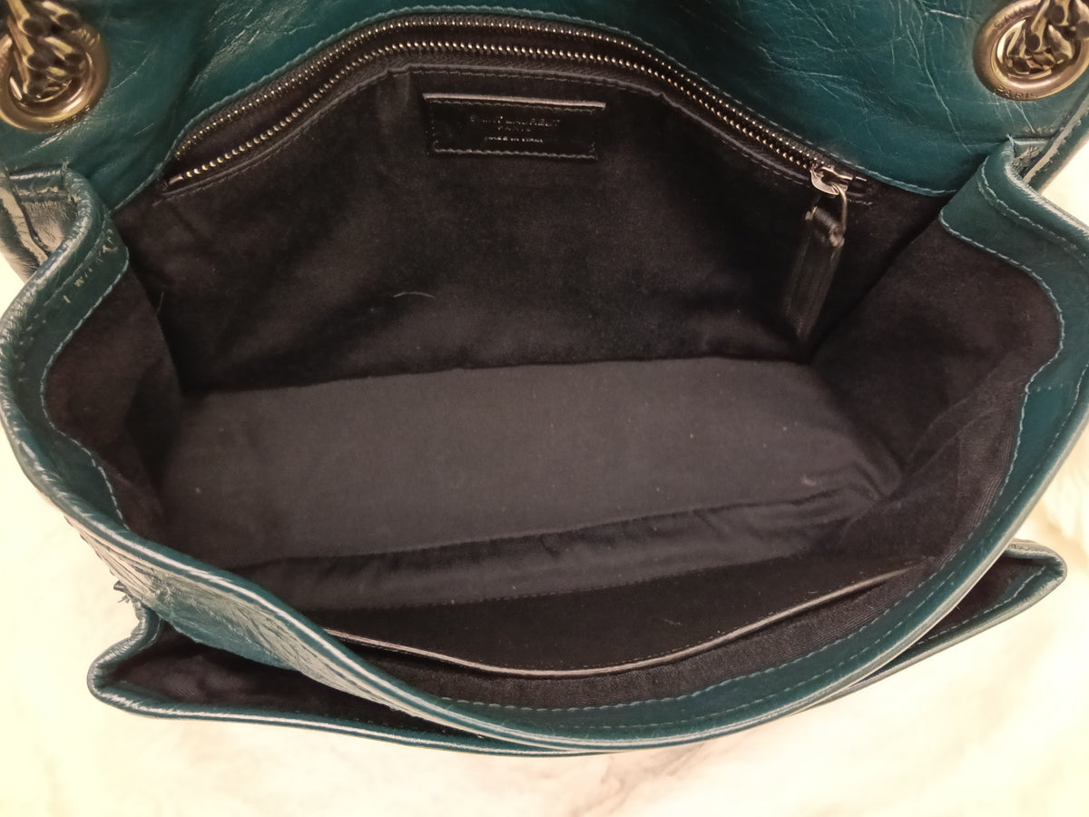YsL Niki Medium Calfskin Emerald Green RHW 2018