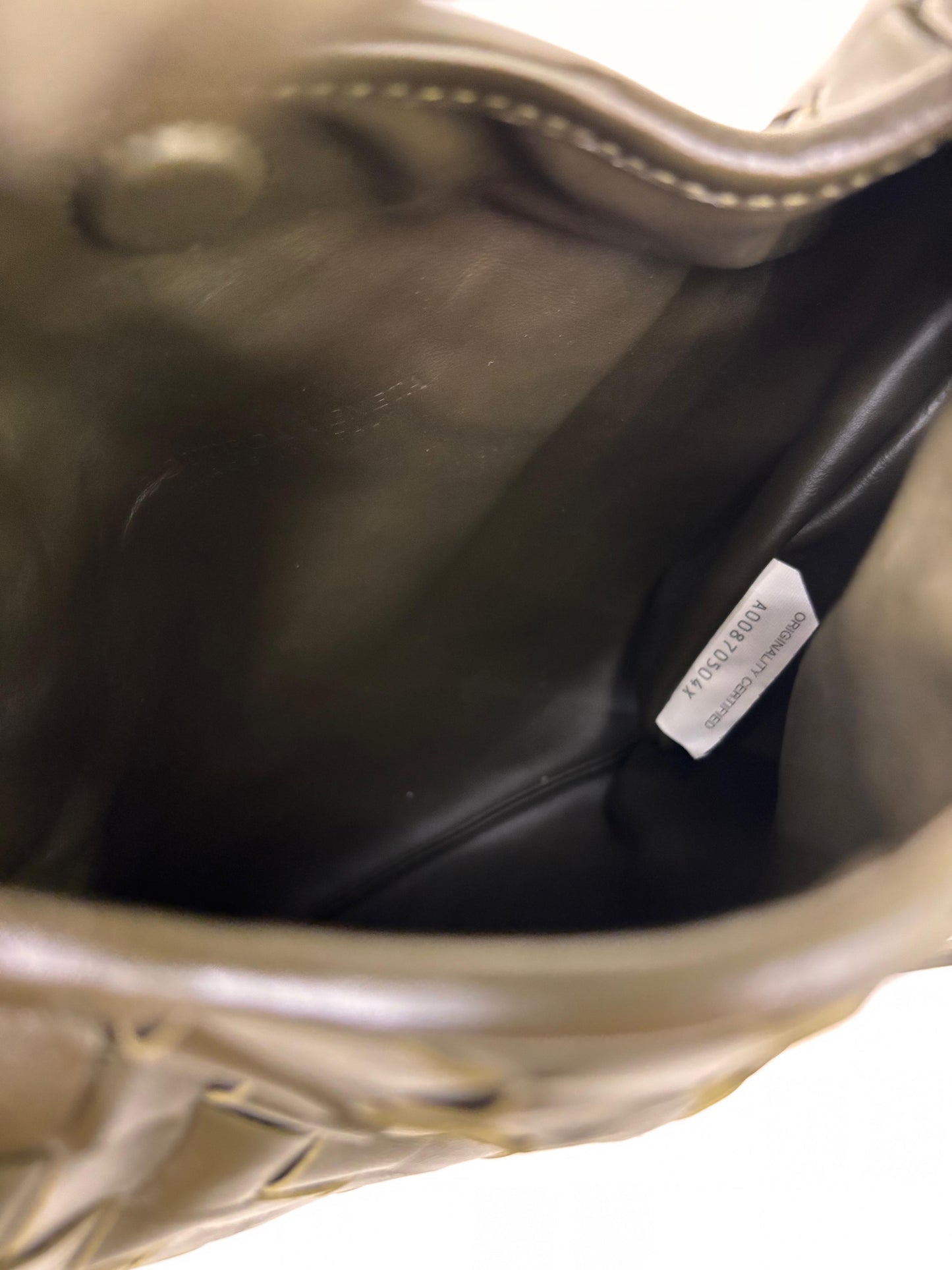 Bottega Veneta Hop Mini Khaki GHW