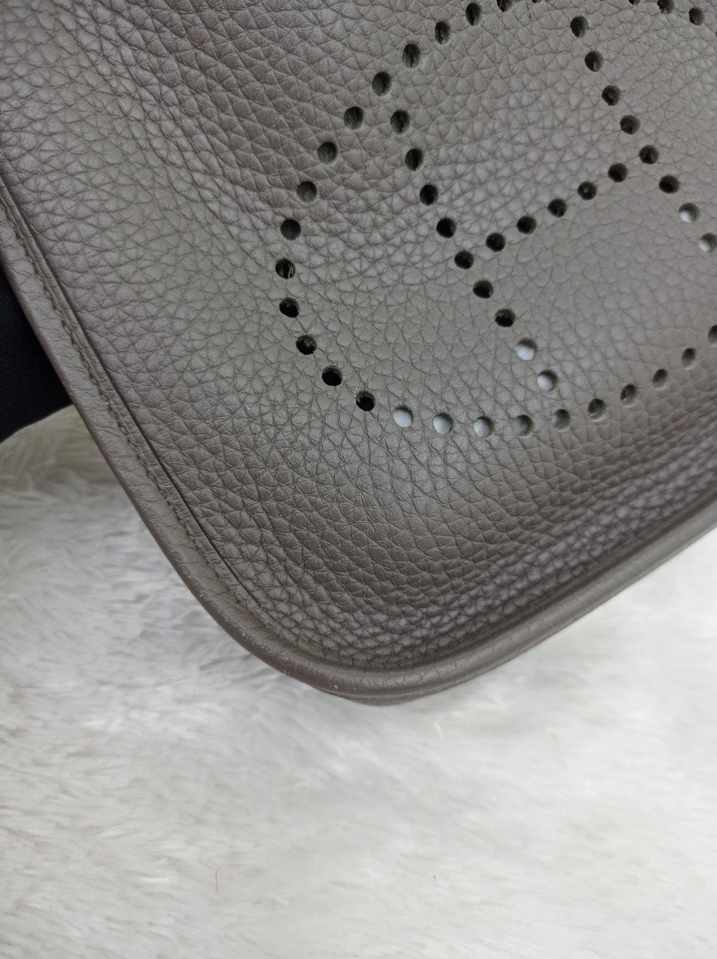 Hermes Mini Evelyne Clem Etain PHW #X