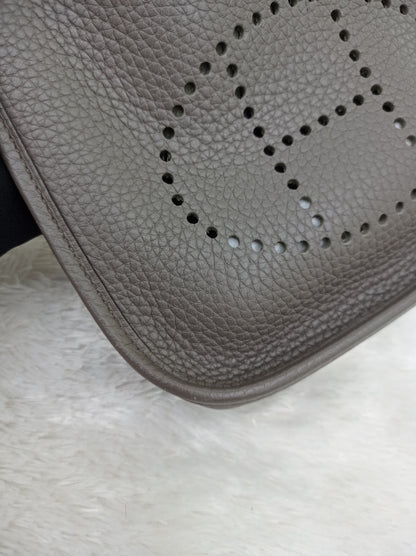 Hermes Mini Evelyne Clem Etain PHW #X