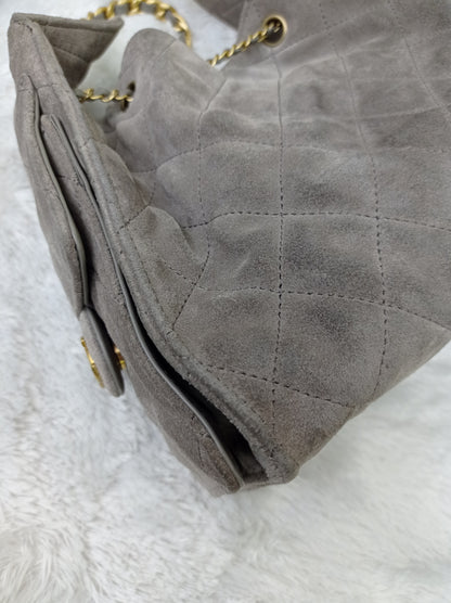 Chanel C25 Small Suede Grey GHW 2025 (CHIP)