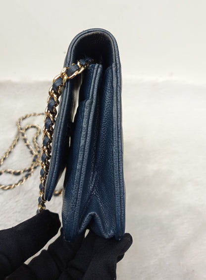 Chanel WOC Caviar Navy GHW #22