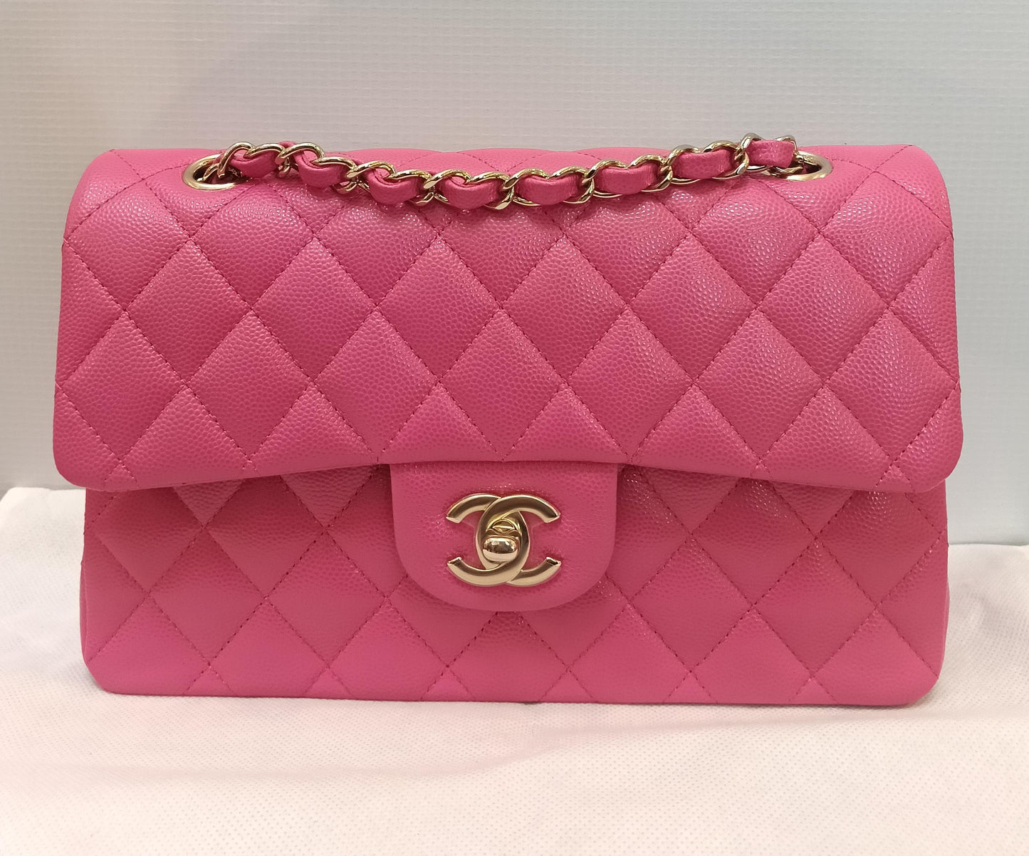 Chanel Small Caviar Pink LGHW (CHIP)