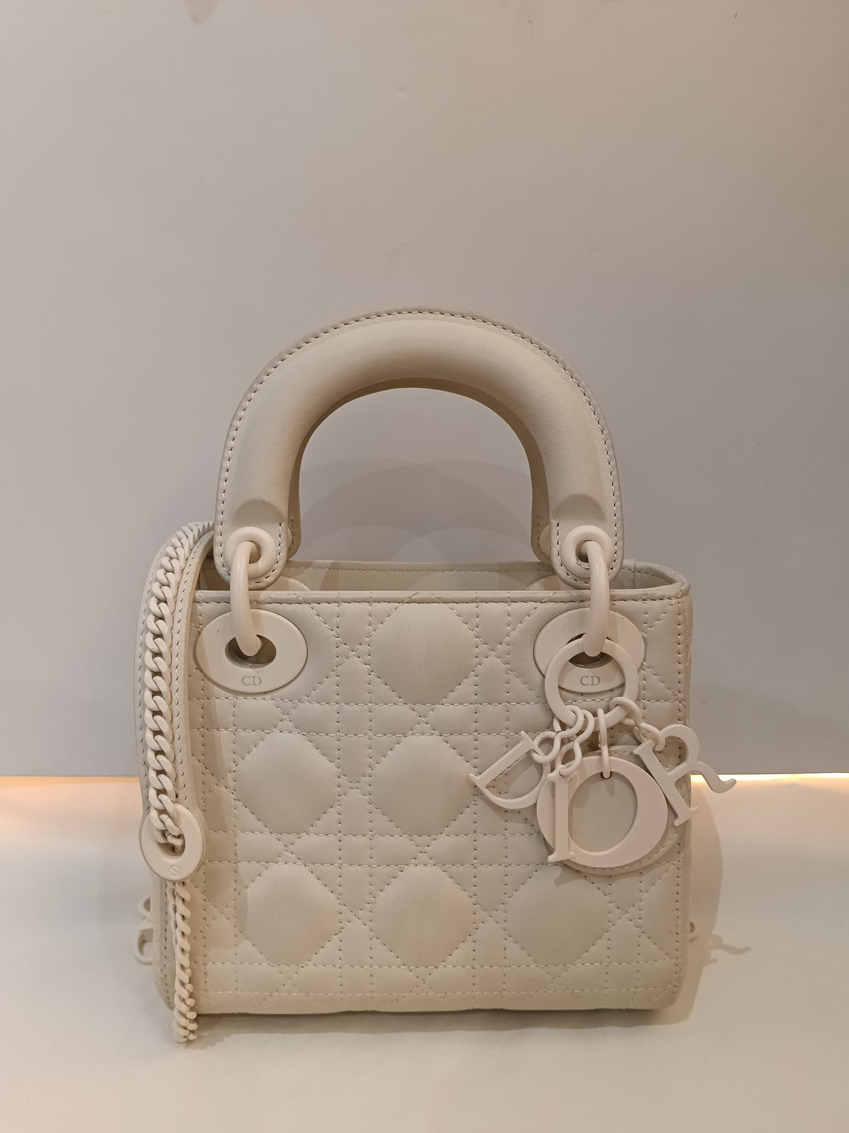 Lady Dior Mini Cannage Ultra Matte White 2020