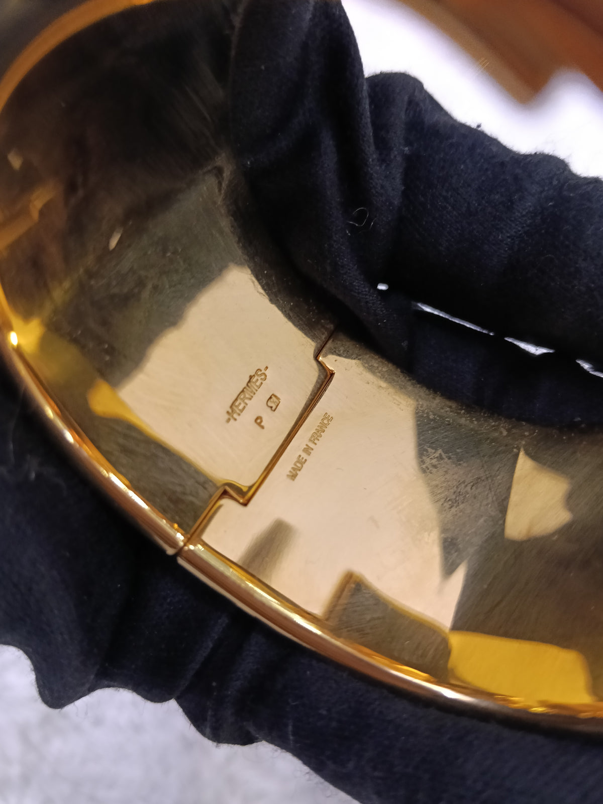 *NEW* Hermes Clic Clac XL Enamel Yellow GHW