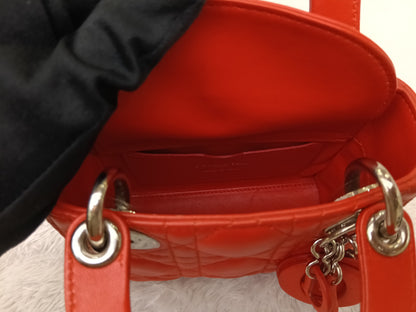 Lady Dior Micro Lamb Red SHW 2017