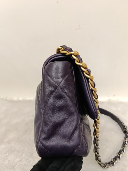 Chanel C19 Small Dark Purple GHW #30
